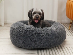 Fluffy Fur Calming Dog Bed